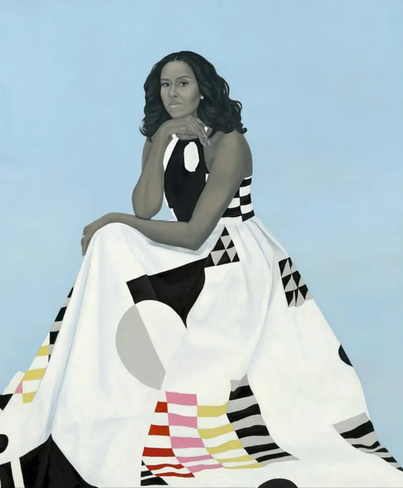 Michelle LaVaughn Robinson Obama by Amy Sherald, oil on linen, 2018